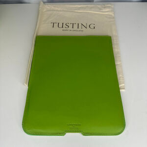 New Levenger by Tusting Fine Leather English iPad Sleeve Case Pouch (Green)
